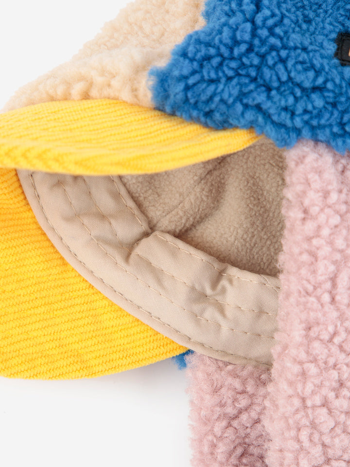 Bobo Choses color block sheepskin chapka