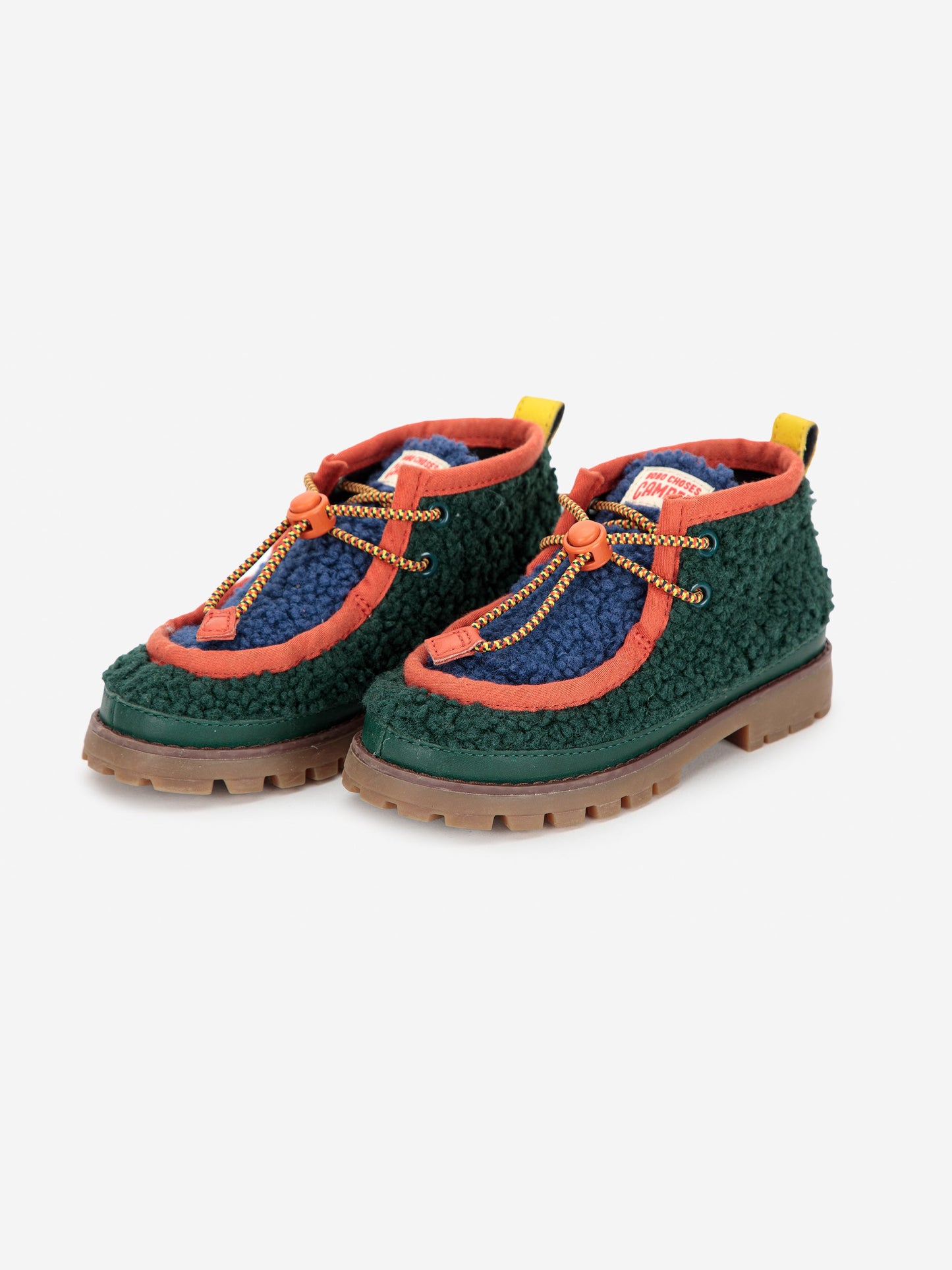 Bobo Choses x Camper Compas Wallabee sheepskin shoes