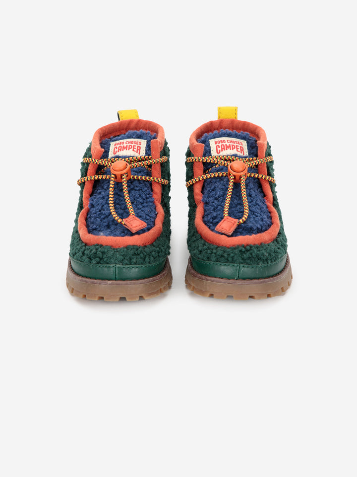 Bobo Choses x Camper Compas Wallabee sheepskin shoes