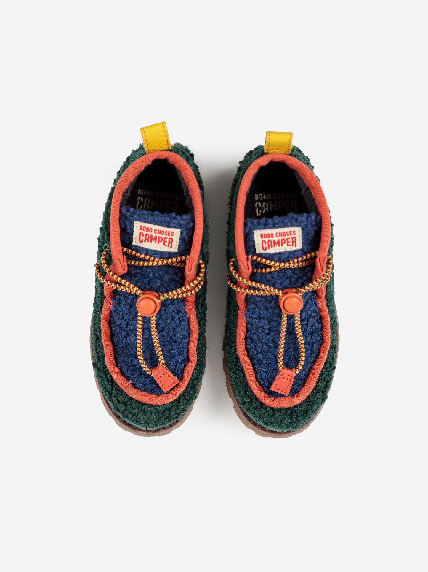 Bobo Choses x Camper Compas Wallabee sheepskin shoes