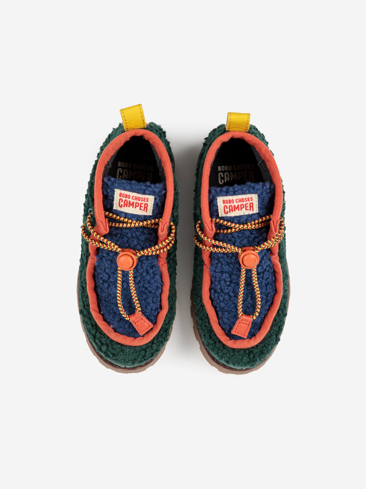 Bobo Choses x Camper Compas Wallabee sheepskin shoes