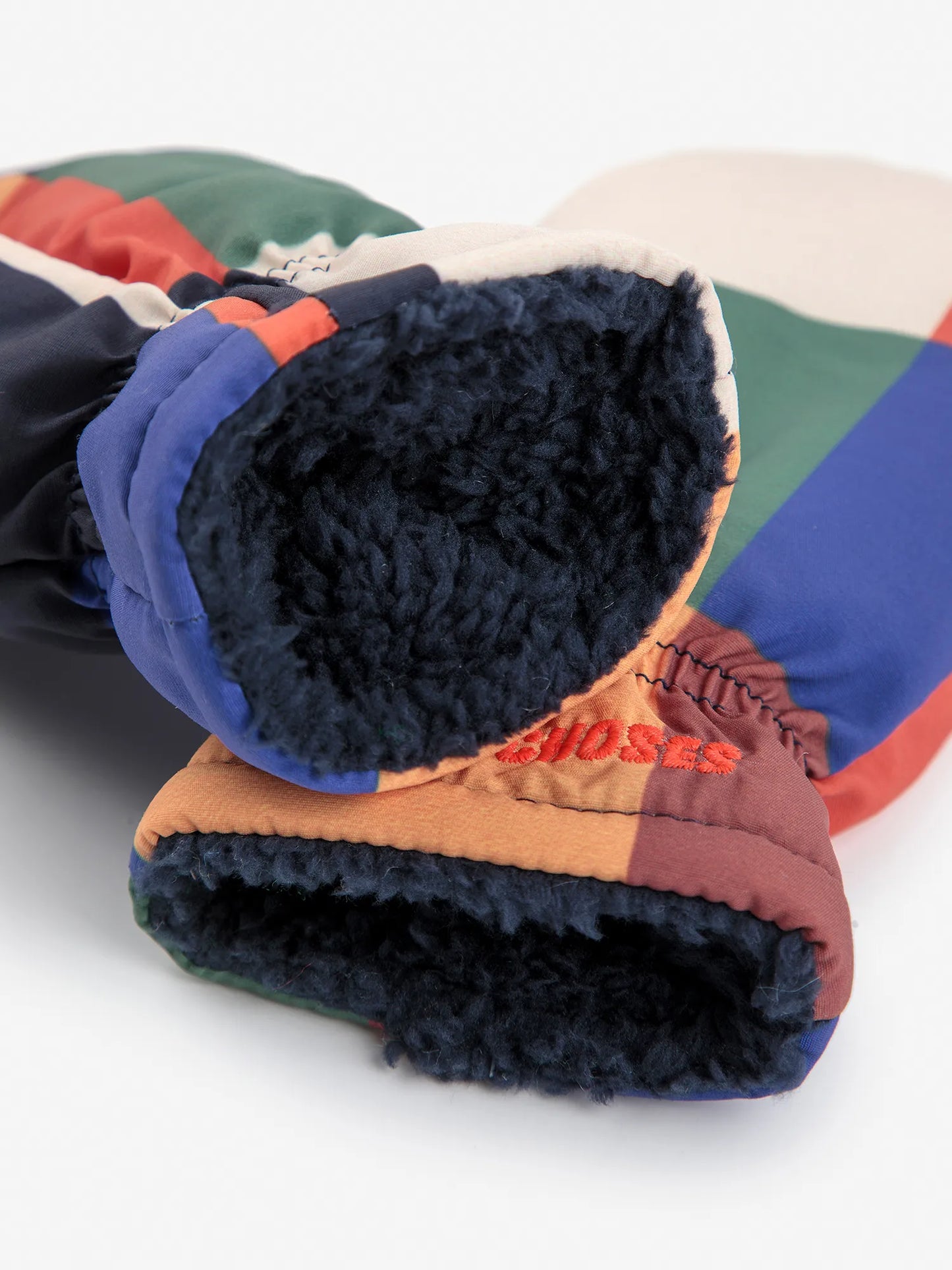 Multicolor Tiles chapka & mittens set