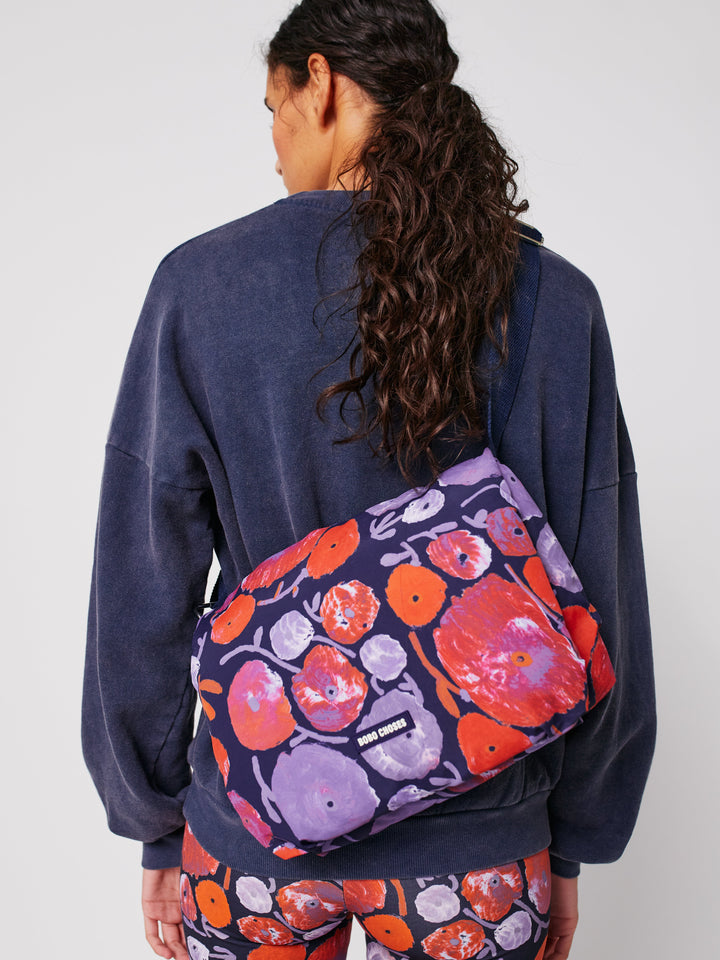 Dahlia pattern crossbody bag