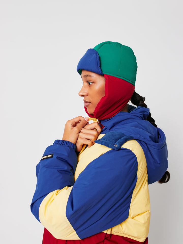 Color Block padded chapka