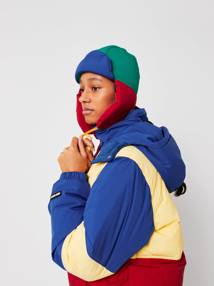 Color Block padded chapka