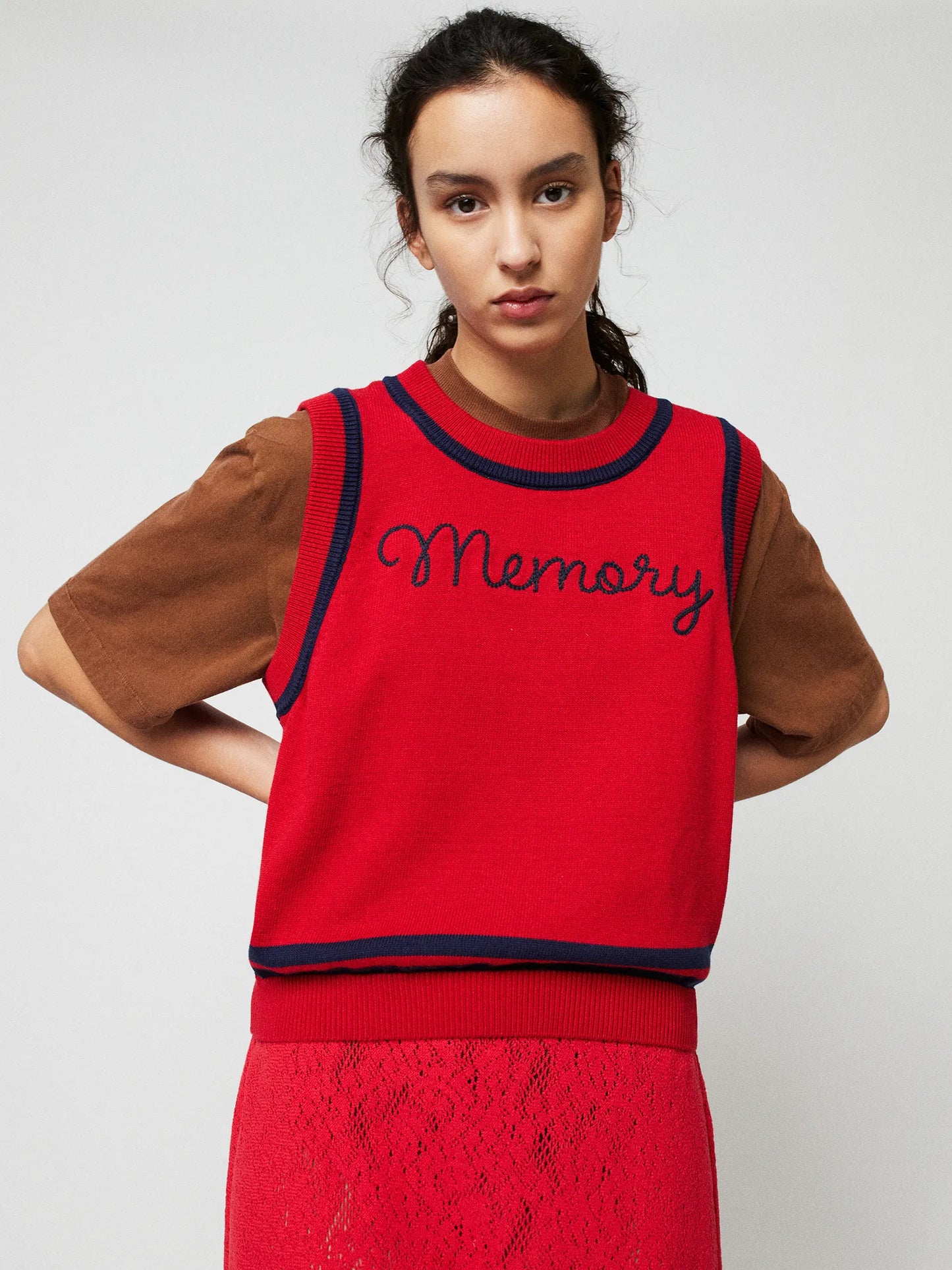 Memory knitted vest