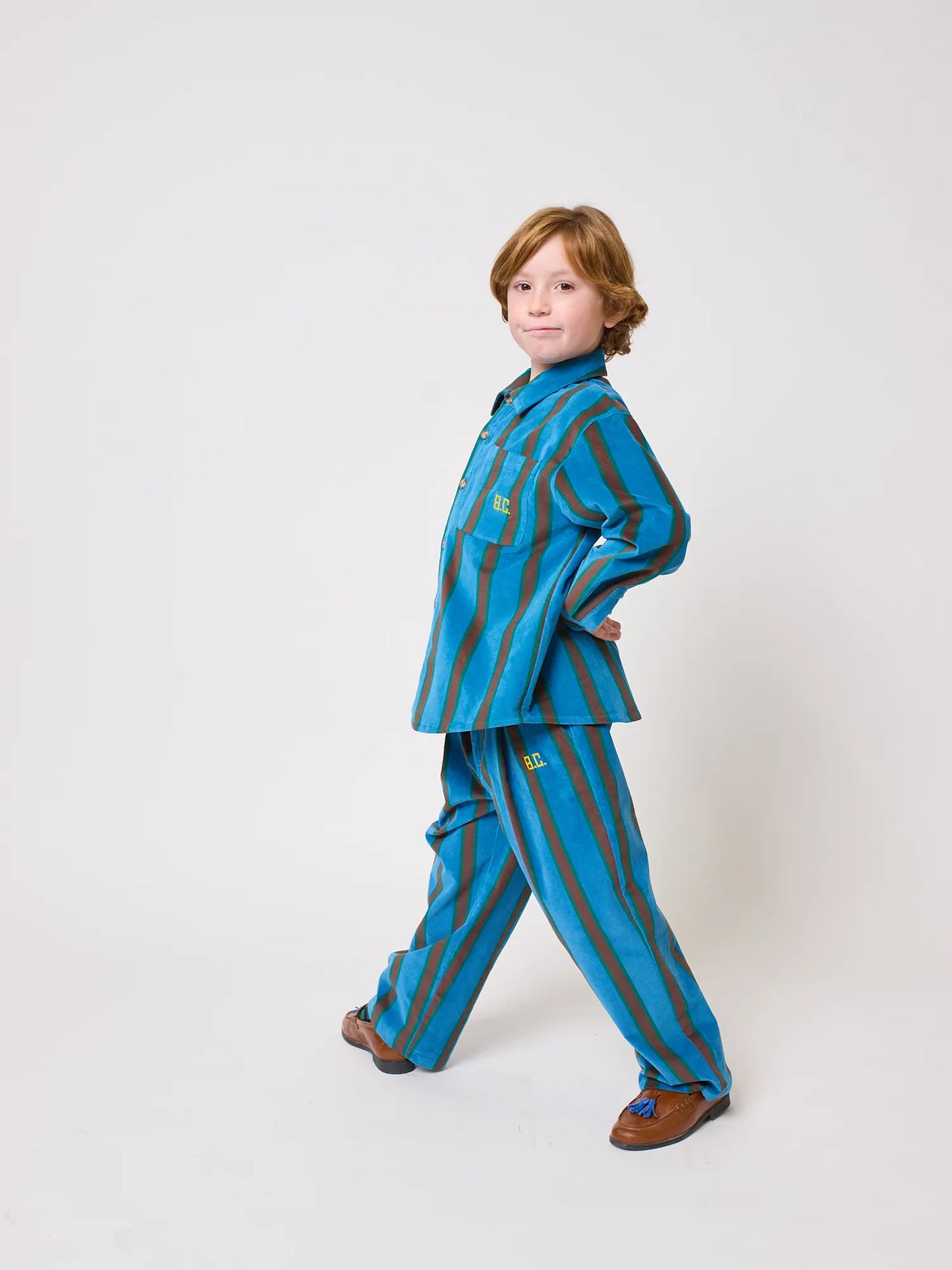 Stripes velvet over shirt