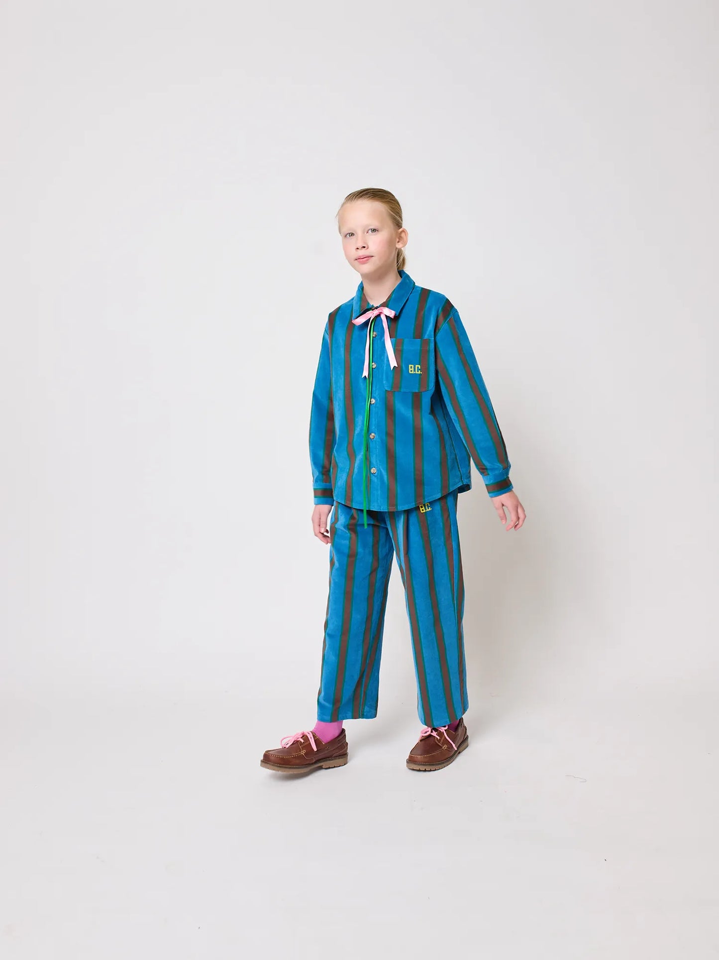 Stripes velvet over shirt