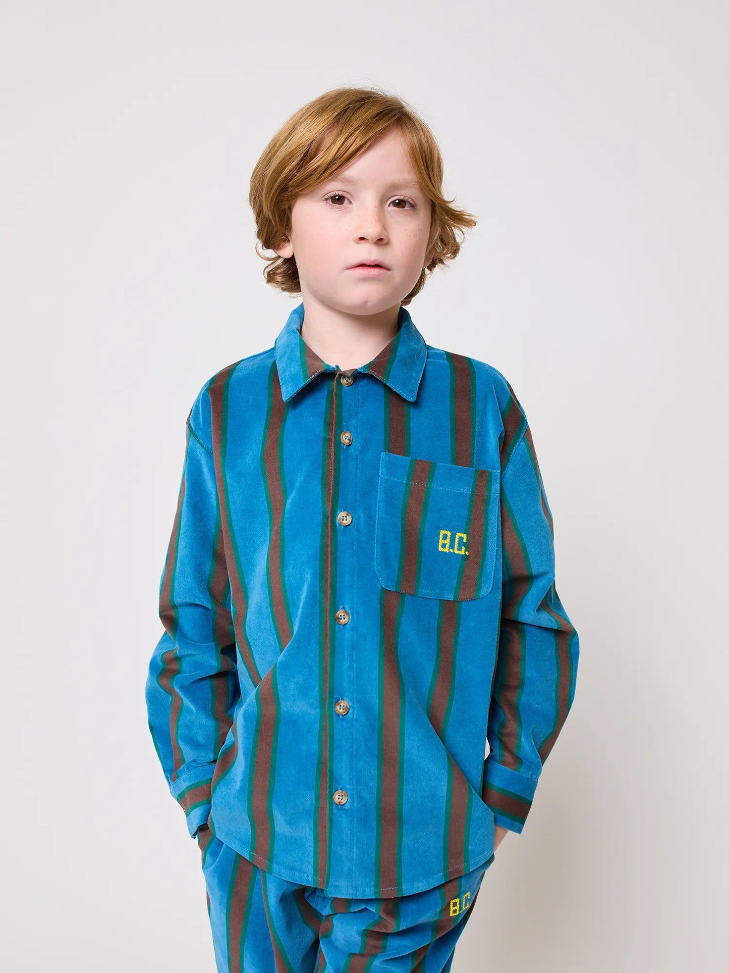 Stripes velvet over shirt