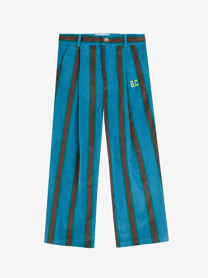 Stripes velvet chino pants