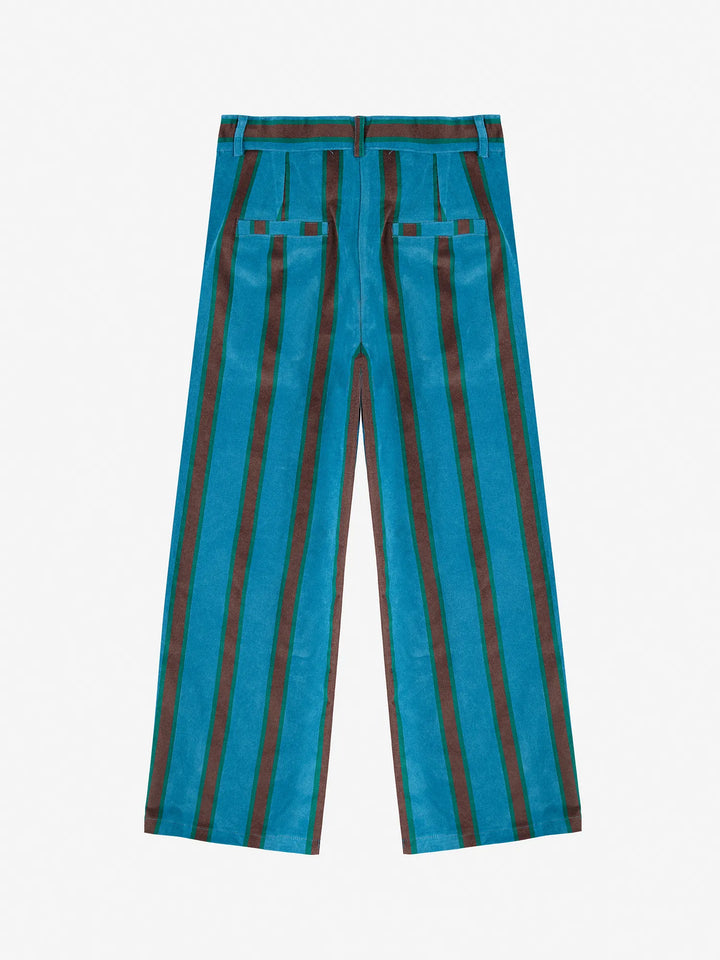 Stripes velvet chino pants