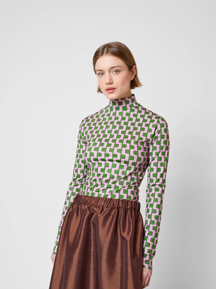 Purple print t-shirt