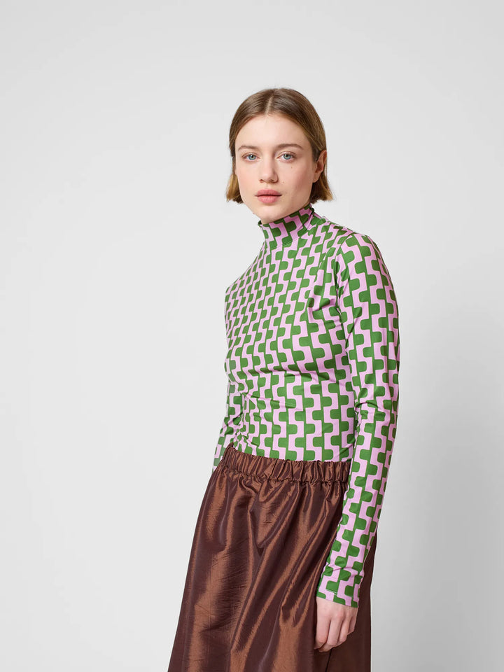 Purple print t-shirt