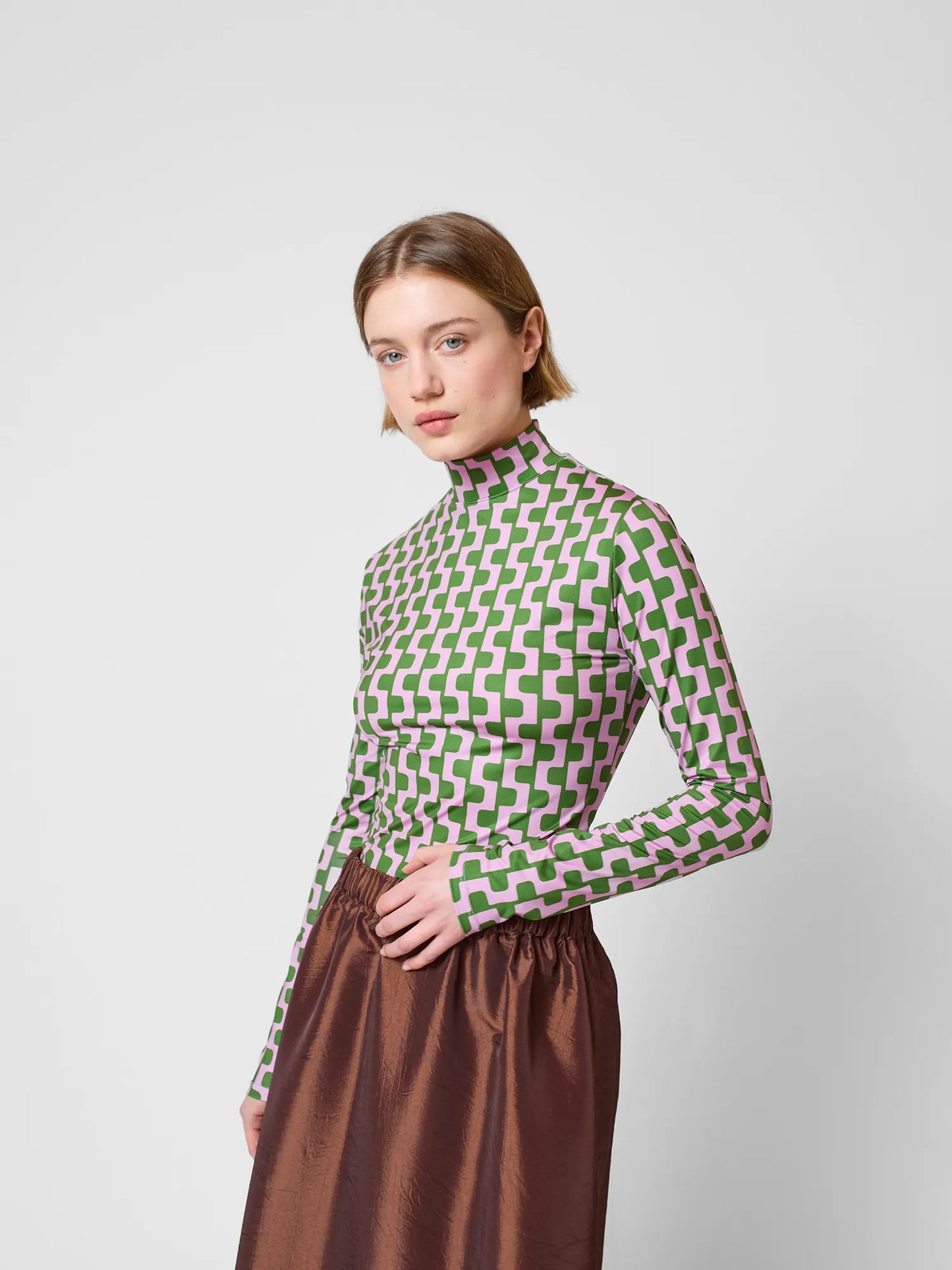 Purple print t-shirt