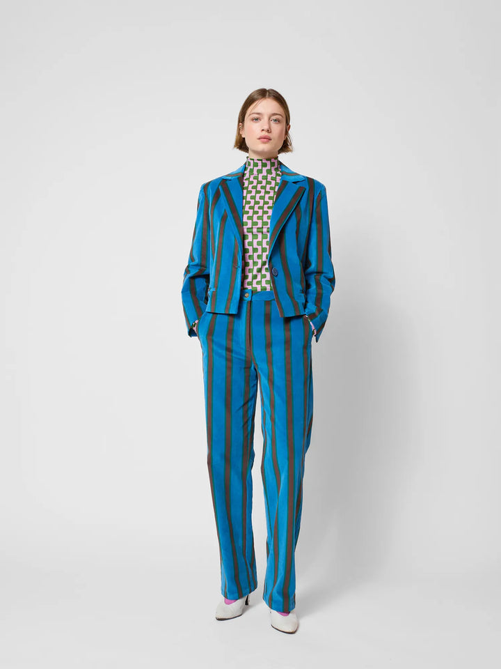 Striped all over pants