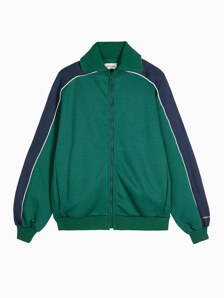 Striped zipped sweatshirt