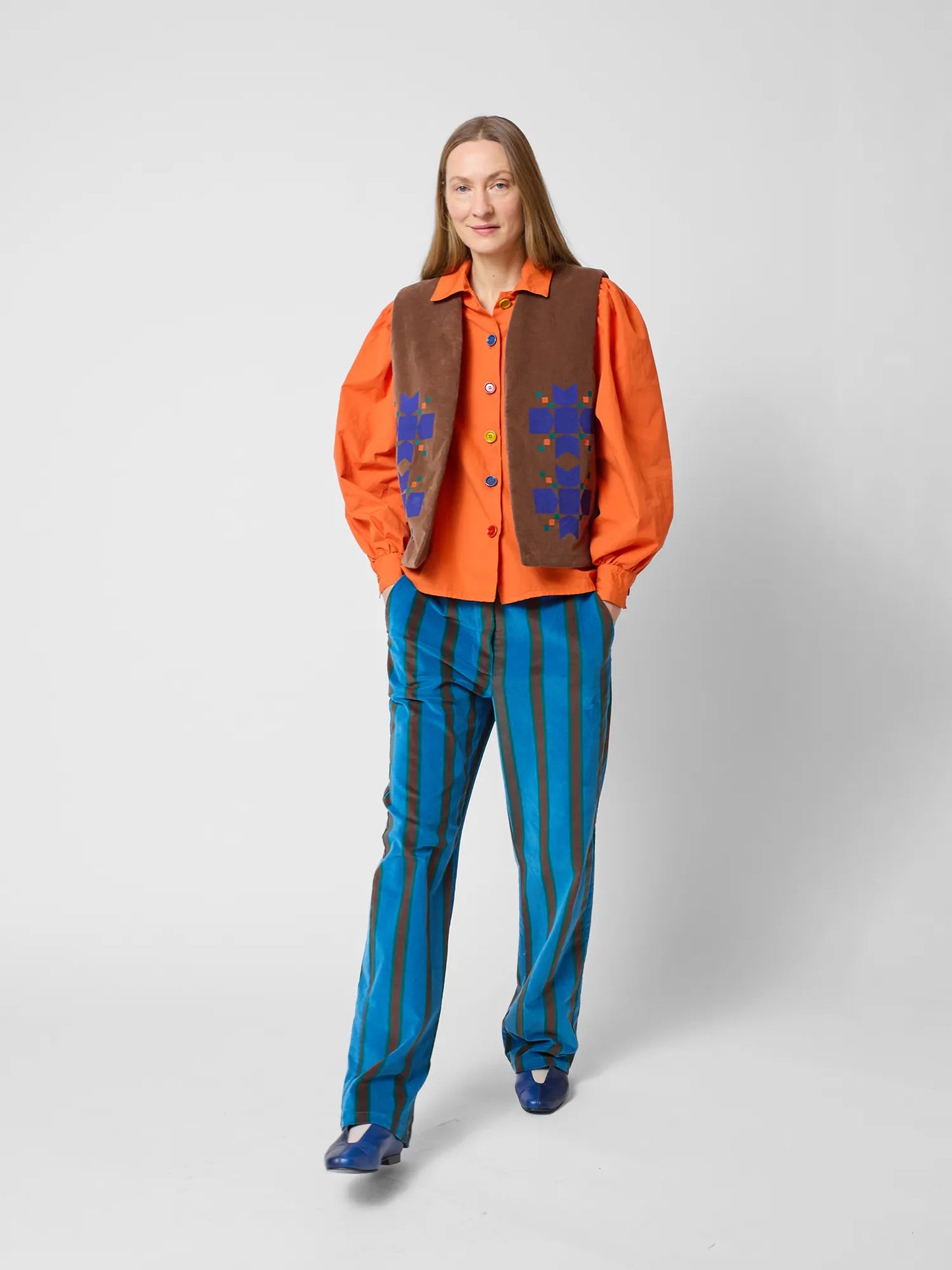 Snowflake velvet vest