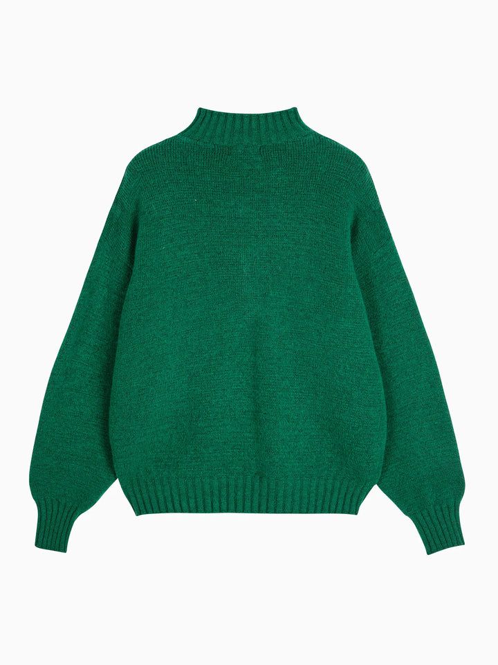 Floral turtleneck jumper