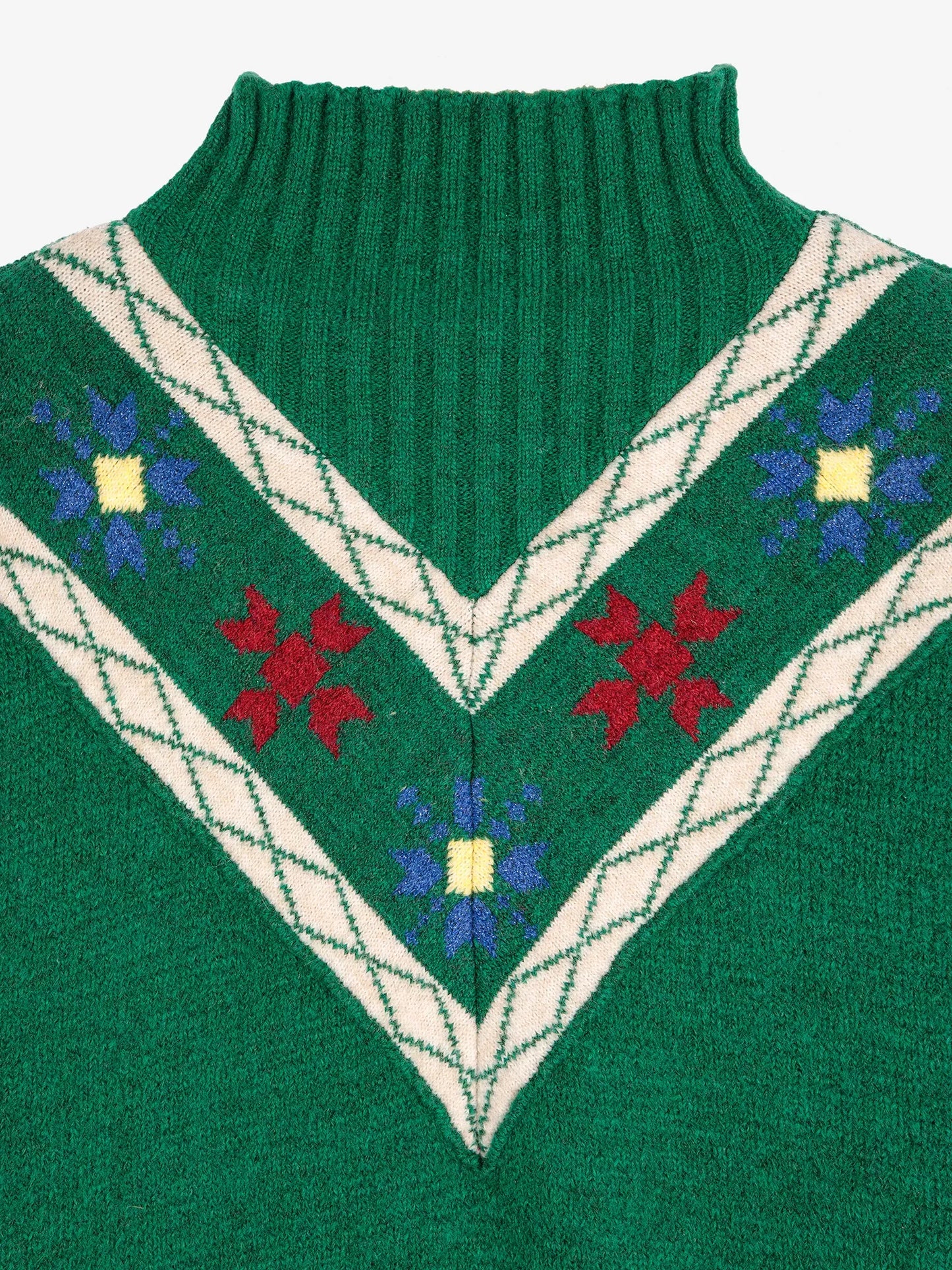 Floral turtleneck jumper