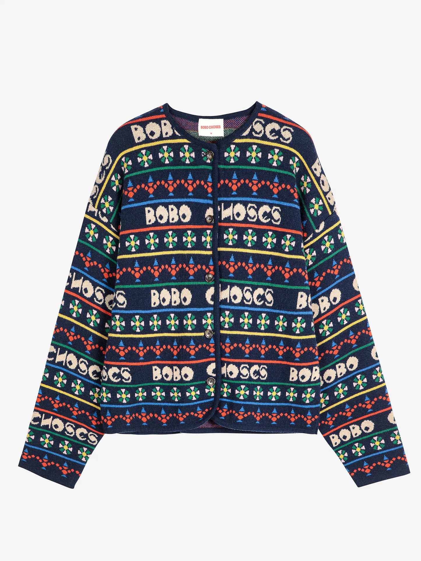 Muticolour printed cardigan