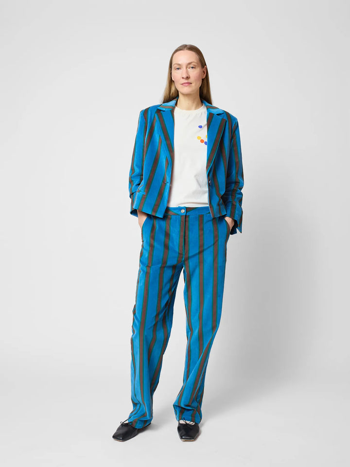 Striped all over blazer