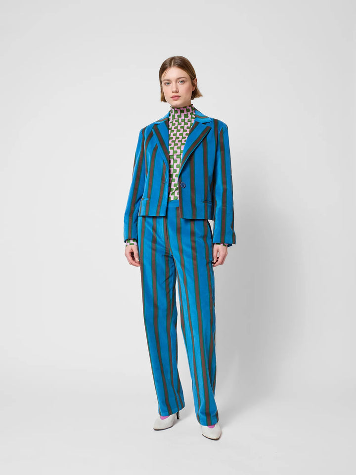 Striped all over blazer