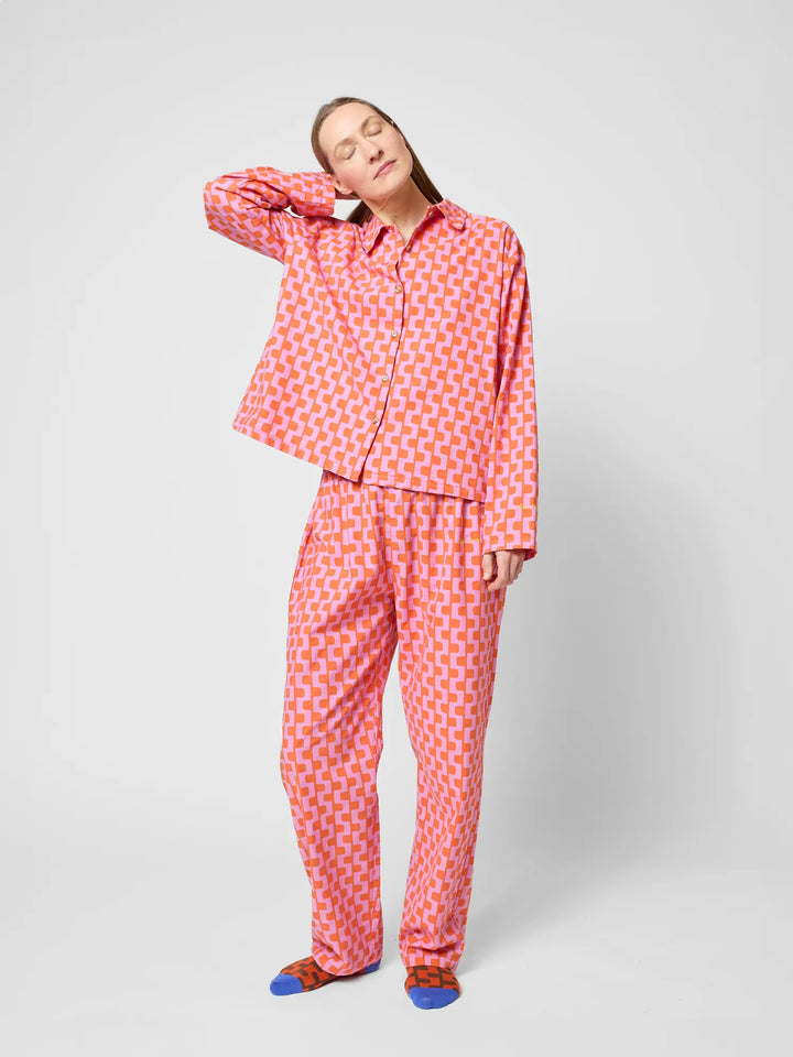 Purple printed loungewear set