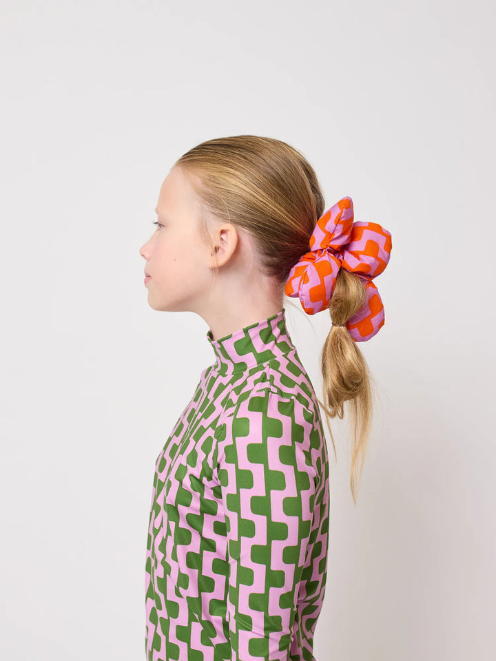 Chain all over flower scrunchie