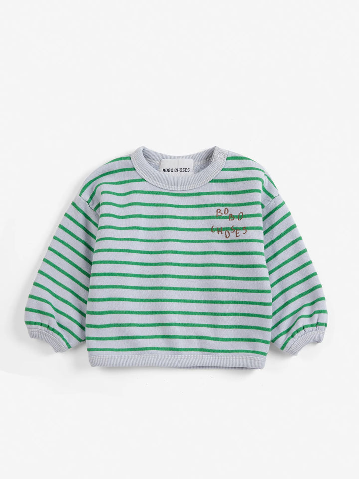 Bobo Choses blue stripes sweatshirt