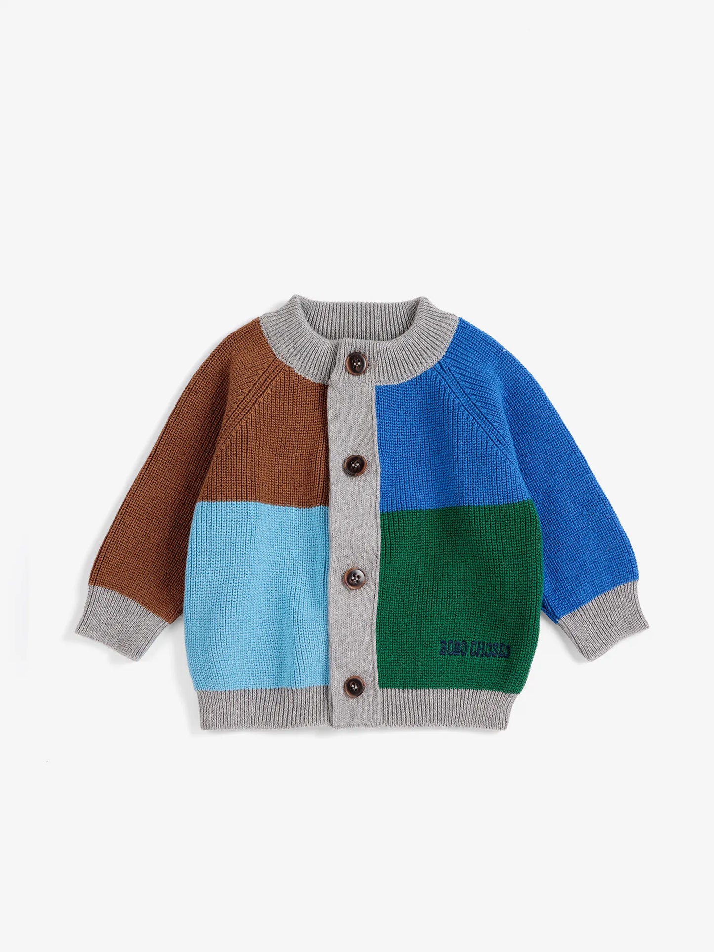 Bobo Choses カラーブロックカーディガン