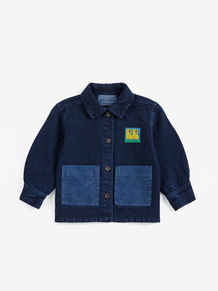 Booo Bo Choses Tag baby denim shirt