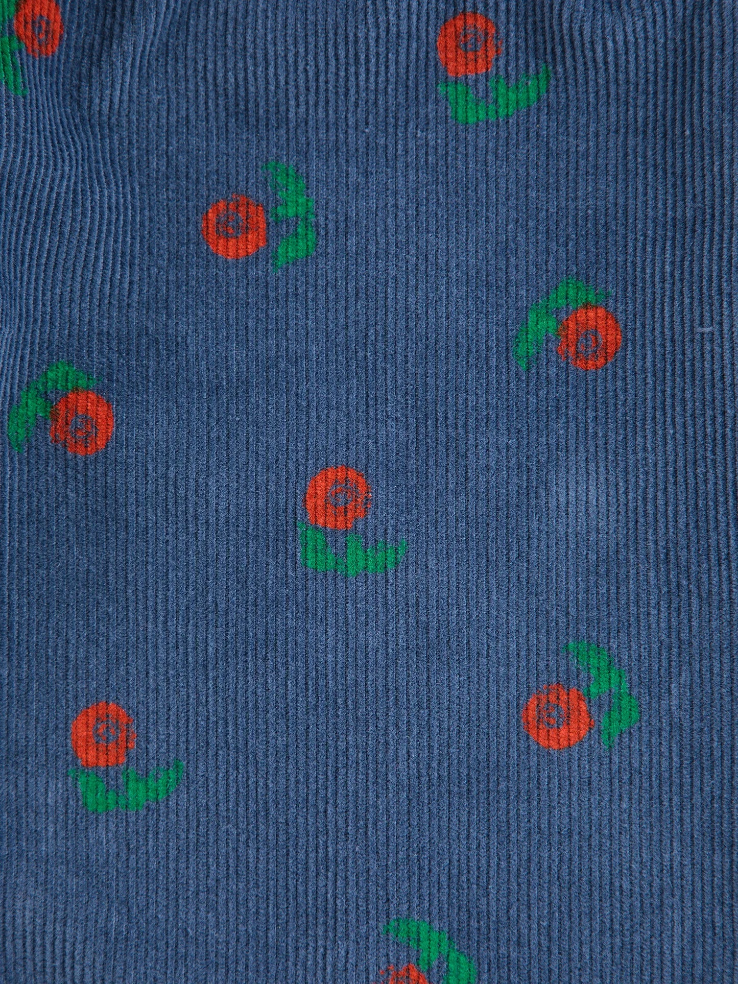 コーデュロイパンツ全面にBloom柄をスタンプする