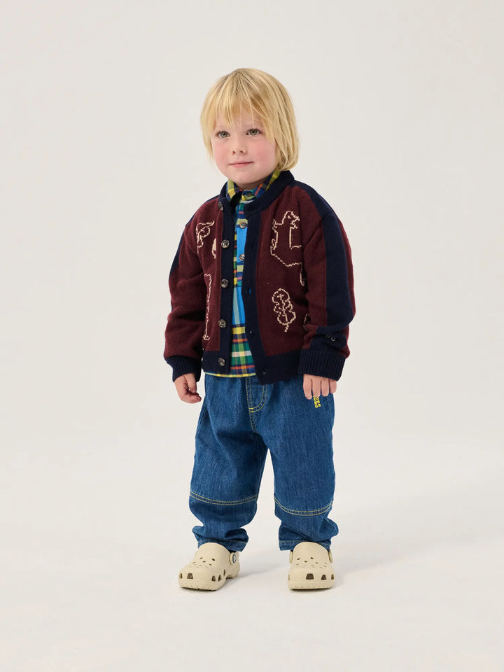 Taxi Saurus Tag baby denim pants