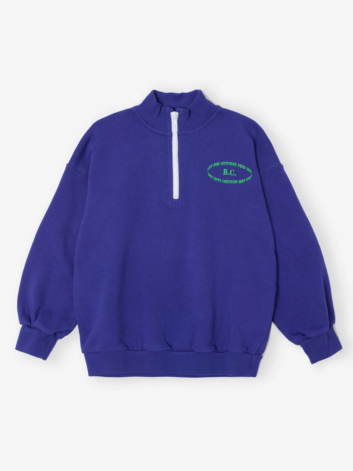 Mystery BC half zipped blue sweatshirt