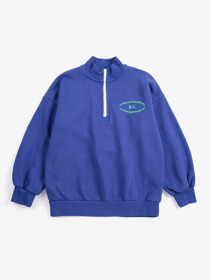Mystery BC half zipped blue sweatshirt