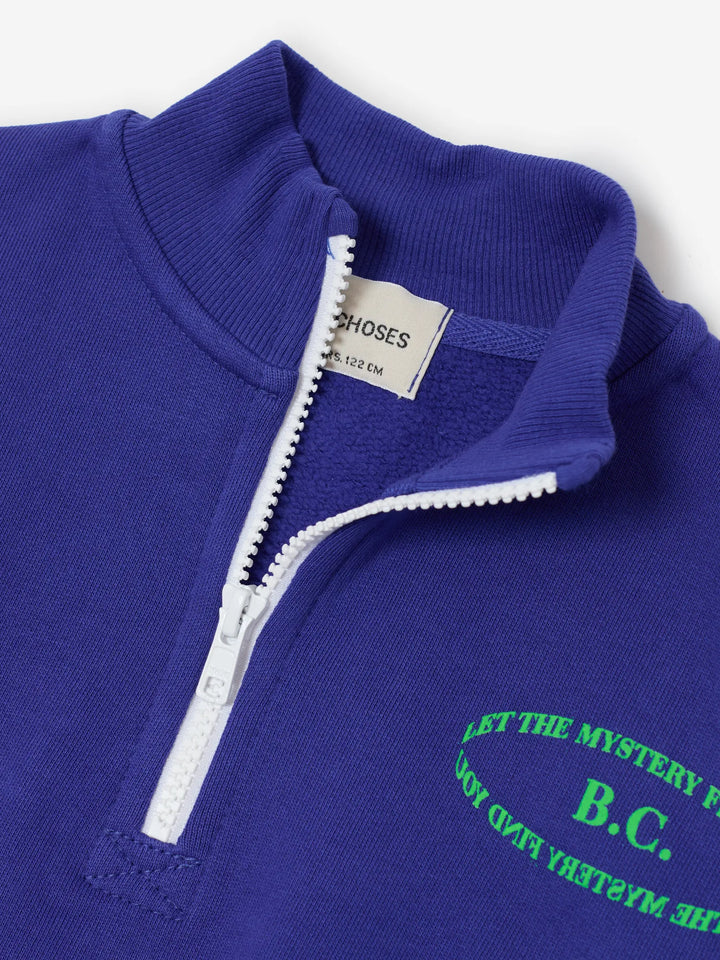 Mystery BC half zipped blue sweatshirt
