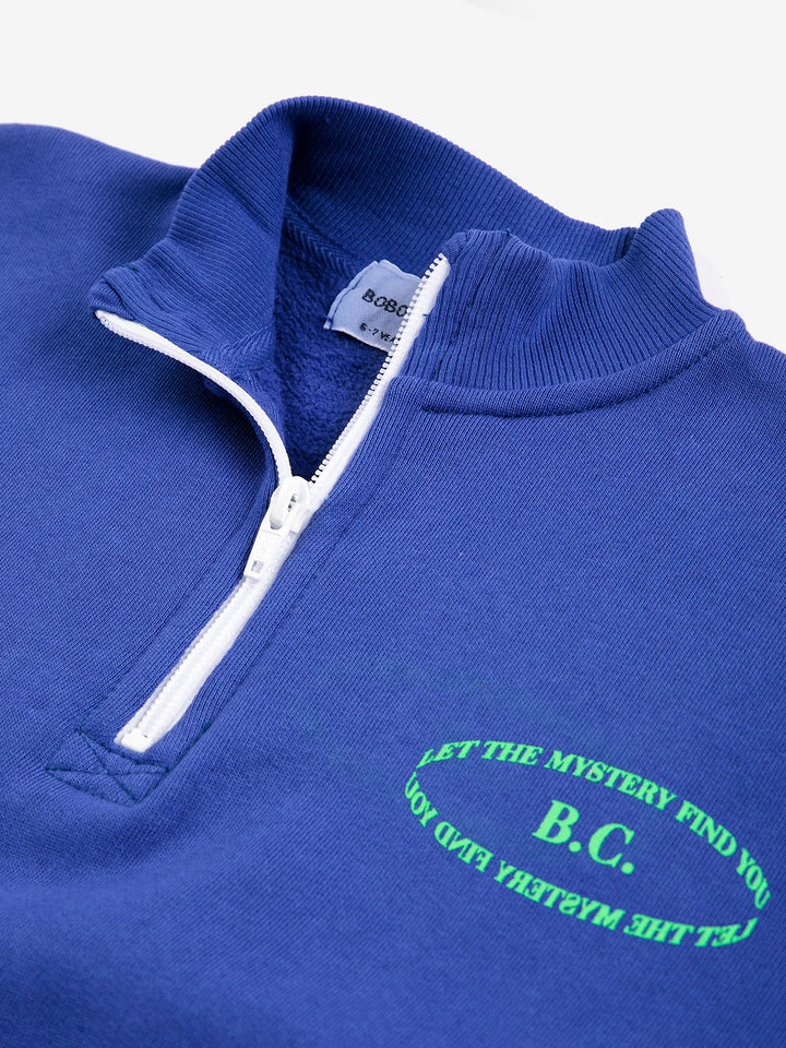 Mystery BC half zipped blue sweatshirt