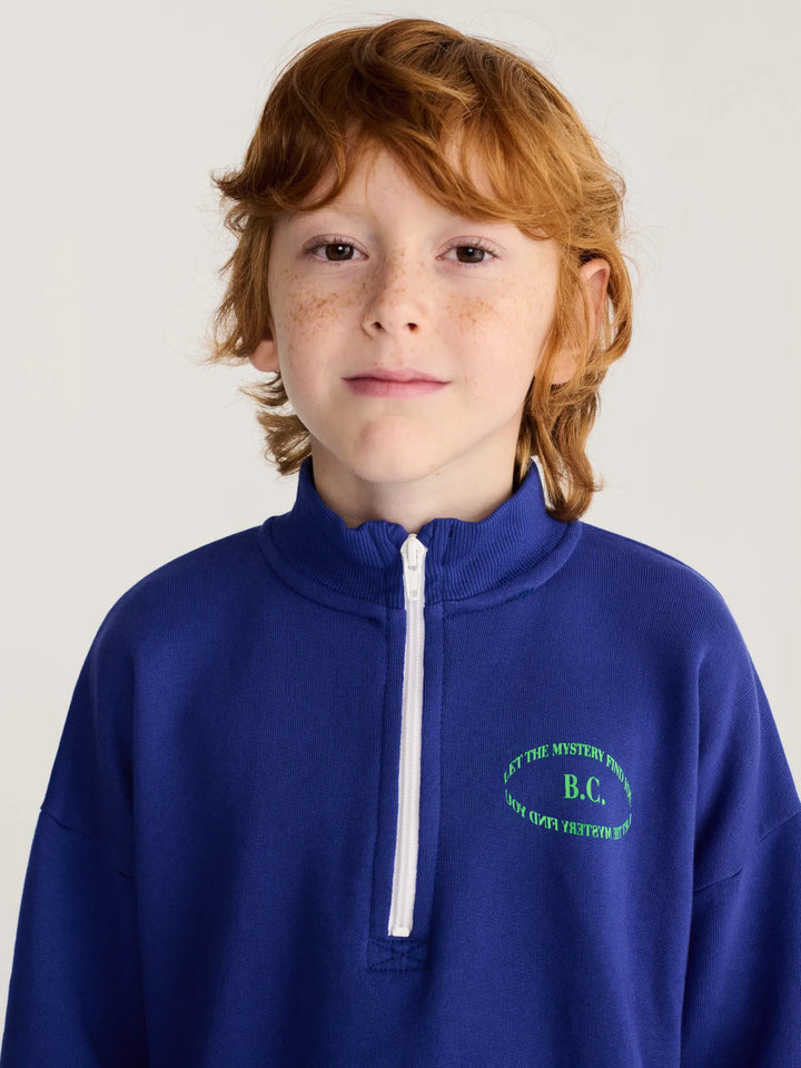 Mystery BC half zipped blue sweatshirt