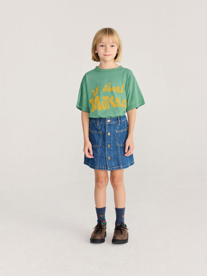 BOBO CHOSES Tag denim skirt