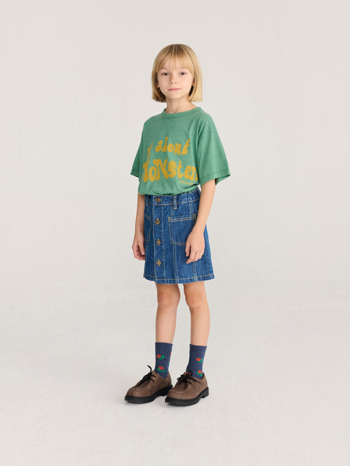 BOBO CHOSES Tag denim skirt