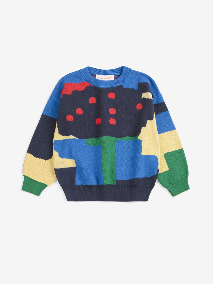 Paint Forest all over jacquard jumper