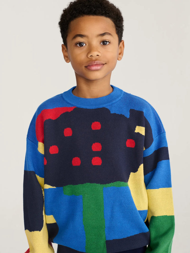 Paint Forest all over jacquard jumper