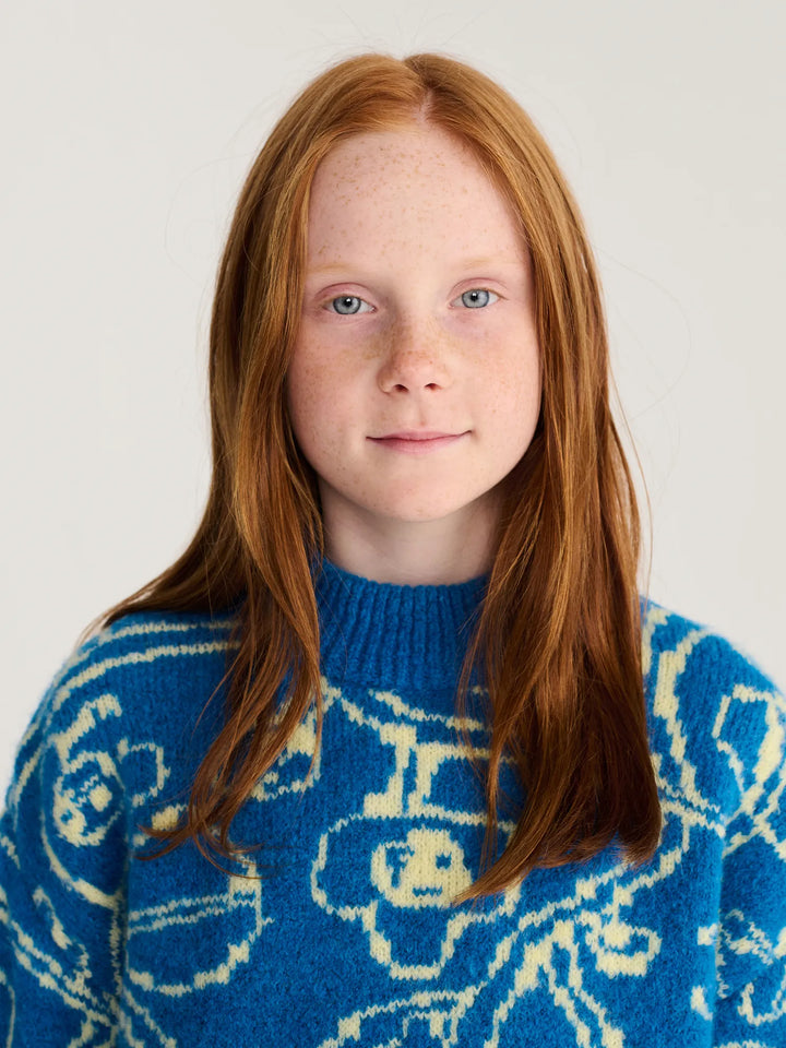 Sketchy Flowers all over jacquard jumper