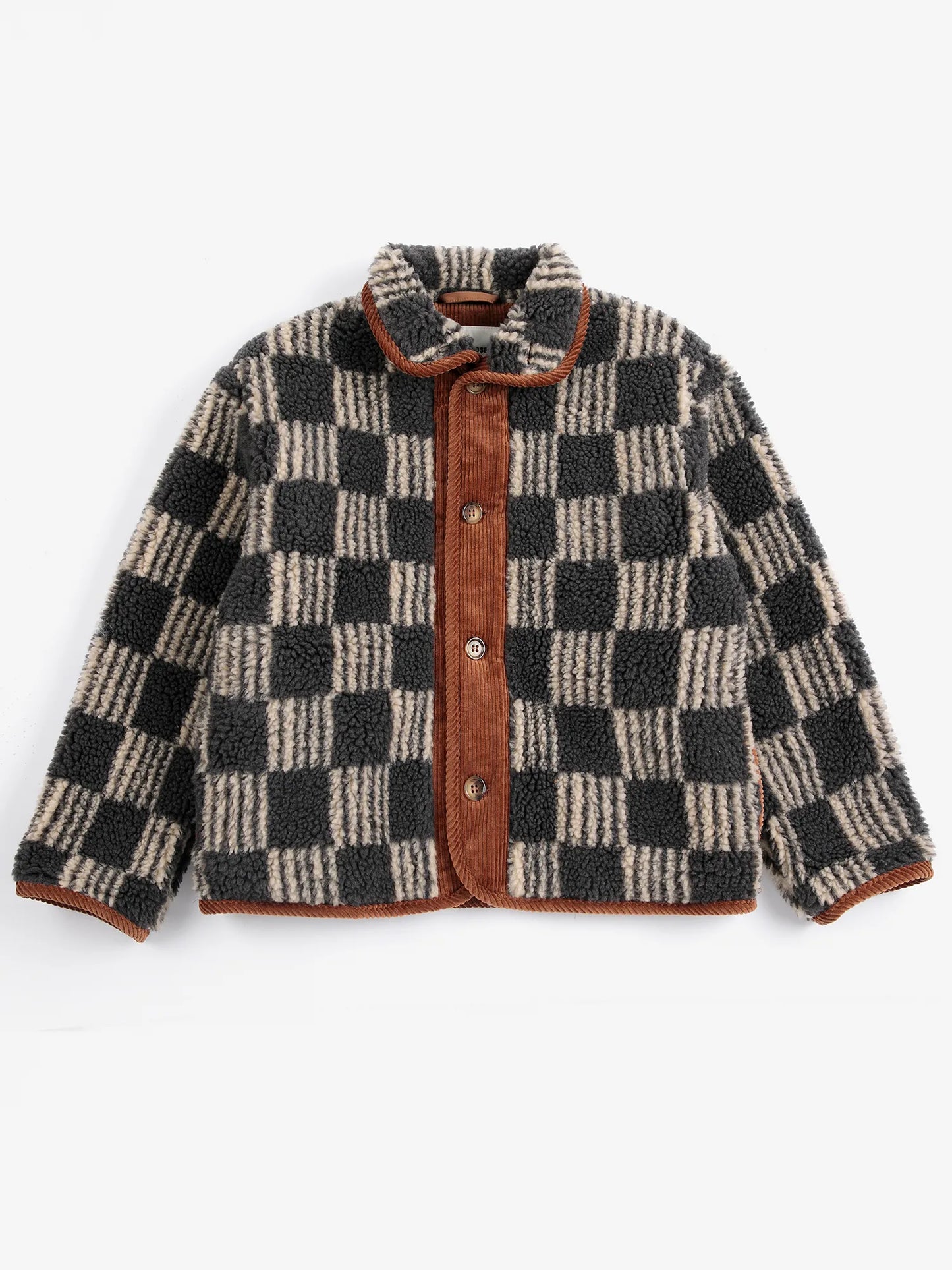 Almost Moiré all over kid sheepskin jacket