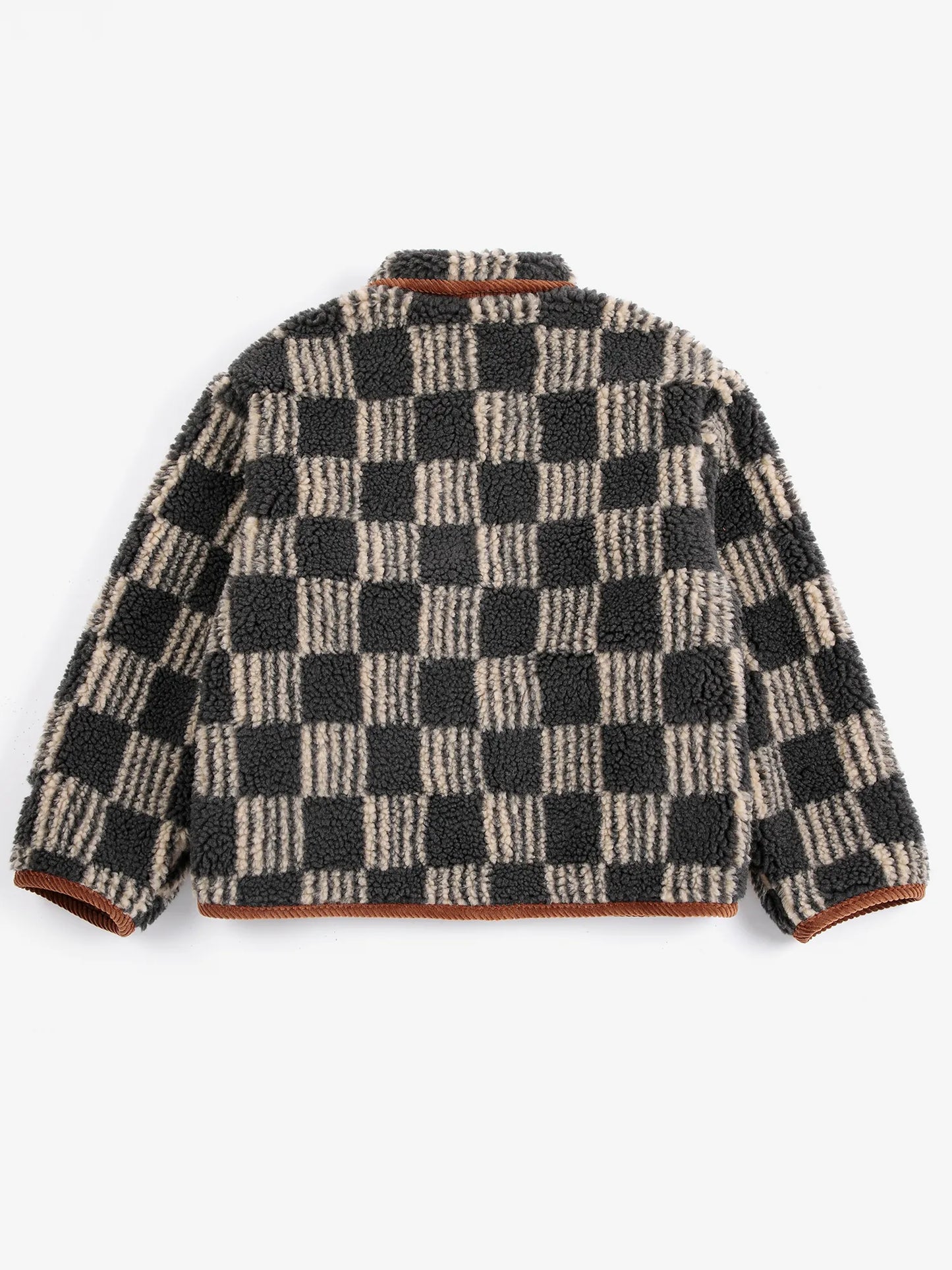 Almost Moiré all over kid sheepskin jacket