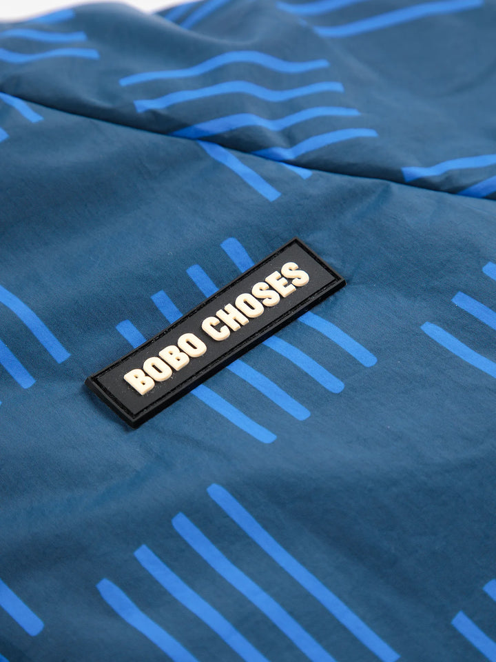 Almost Moiré all over reversible anorak