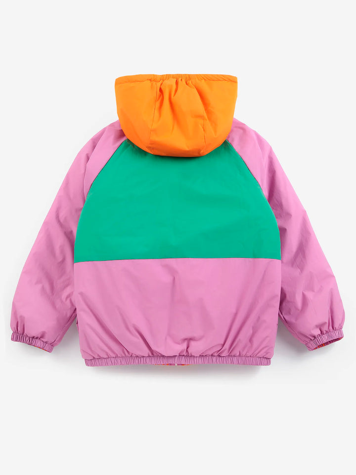 Almost Moiré all over reversible pink anorak