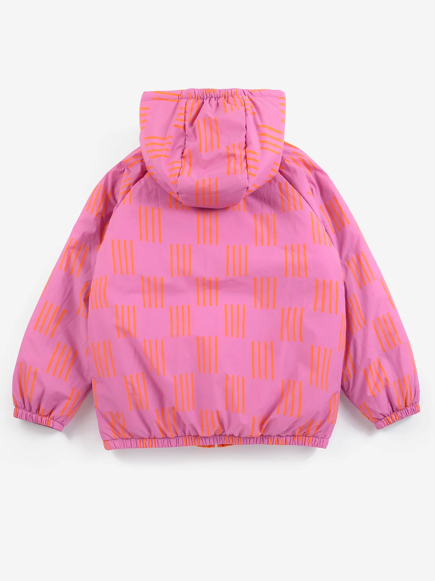 Almost Moiré all over reversible pink anorak