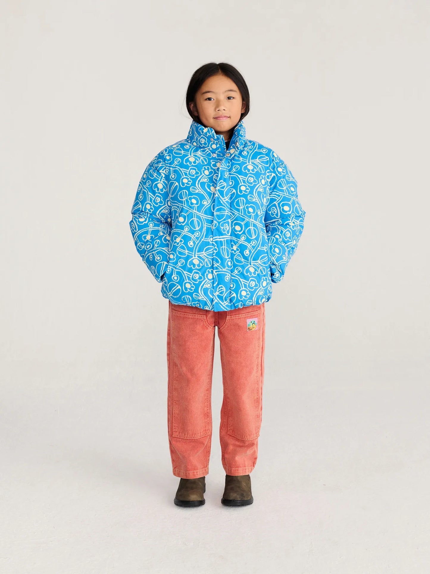 Sketchy Flowers All Over anorak