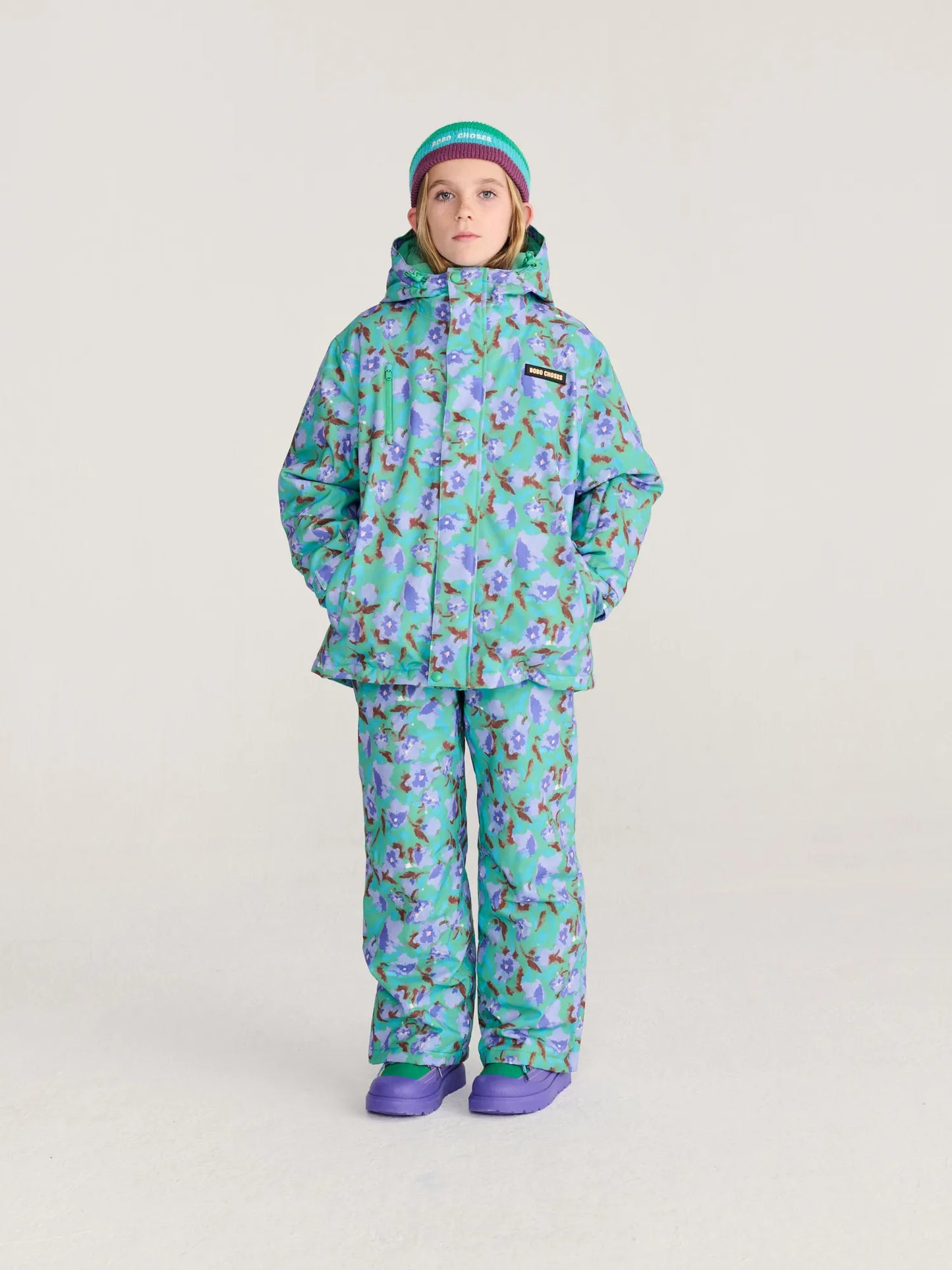 Watercolor all over ski anorak